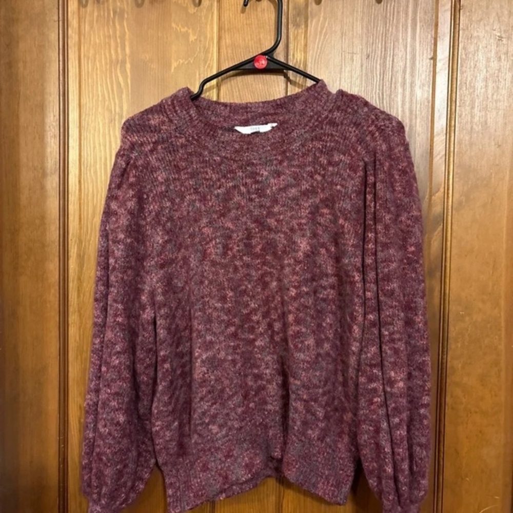 Marled Plum Crewneck Sweater